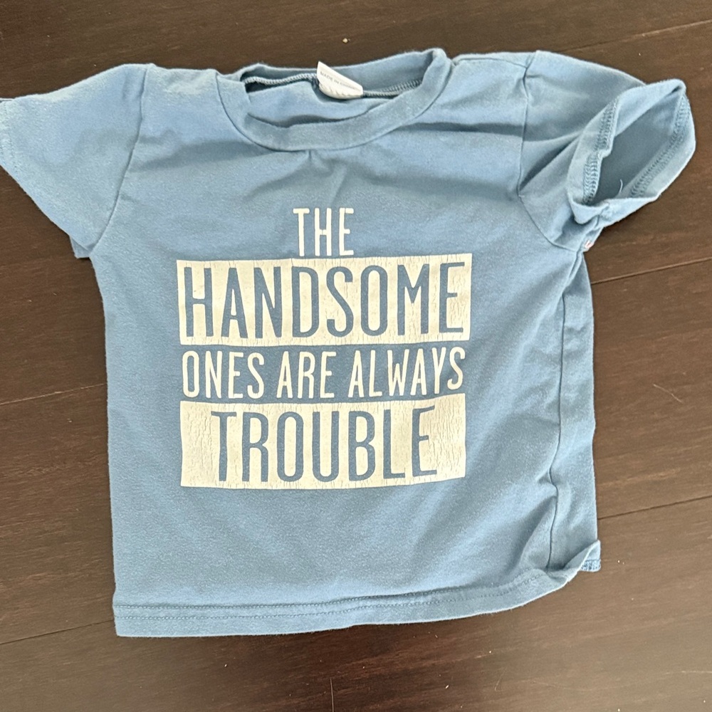 ✨Kids Short Sleeve Tee - "The Handsome Ones Are Always Trouble"